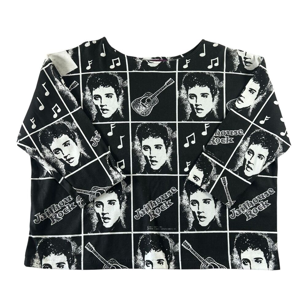 Vintage 90s Elvis Presley Jailhouse Rock AOP Sweatshirt Medium Liberty Flyer